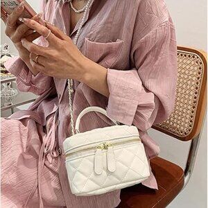 Neiman Marcus White Top Handle Crossbody Bag